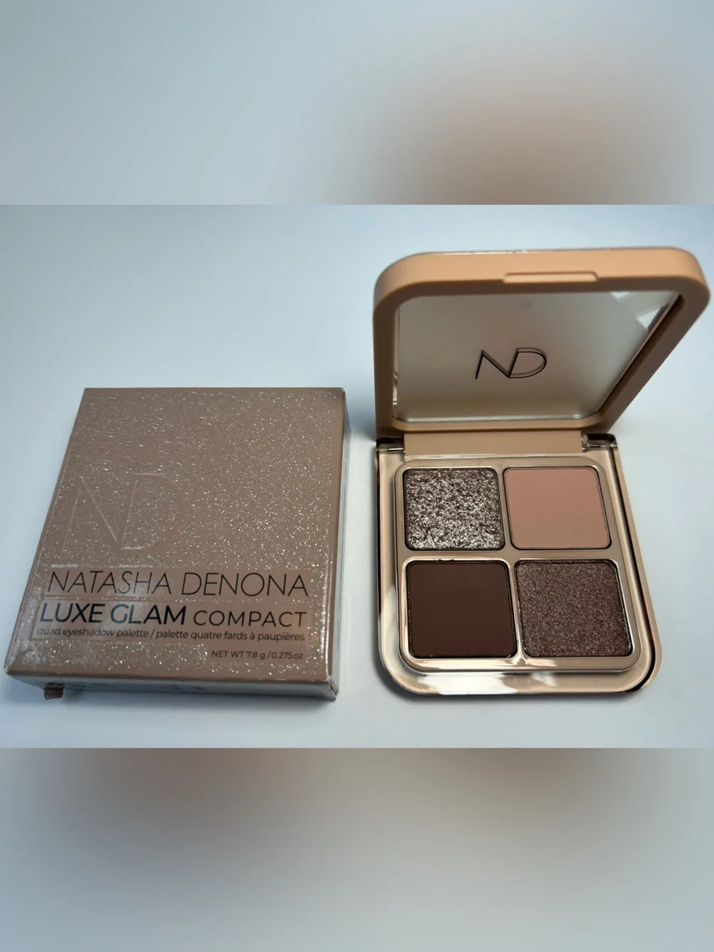 NWT🌷Natasha Denona LUXE GLAM COMPACT Quad Eyeshadow Palette in Cool